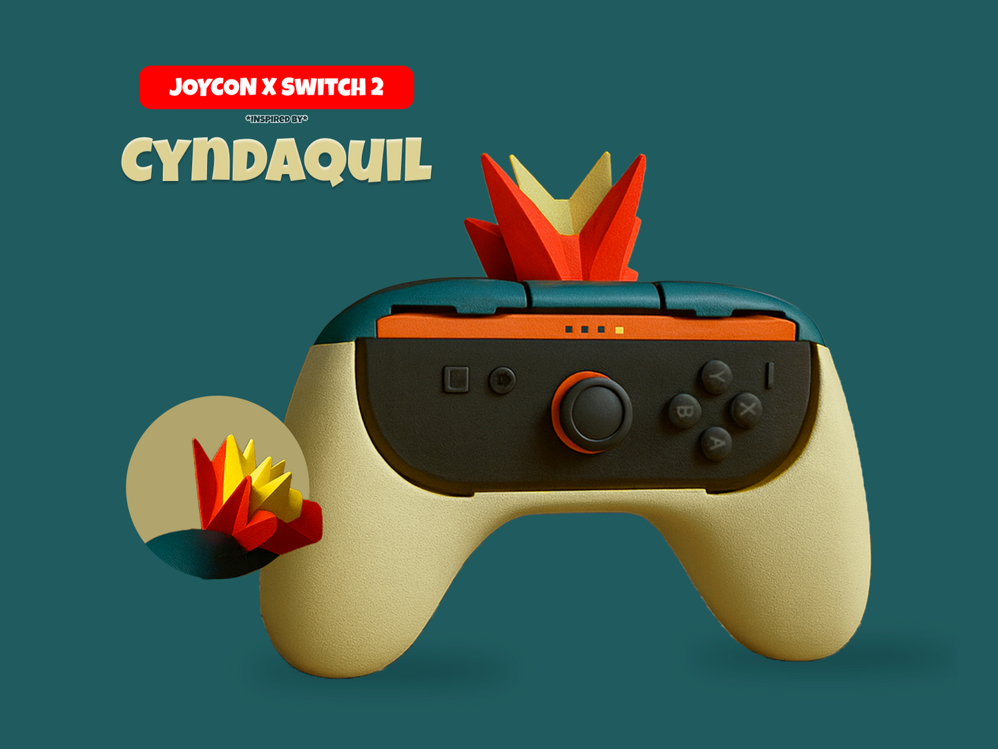 Base para Joy-Con Switch 2 - Cyndaquil