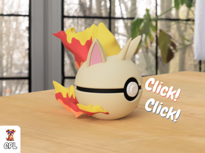 Pokebola tipo clicker - Rapidash - Pokemon