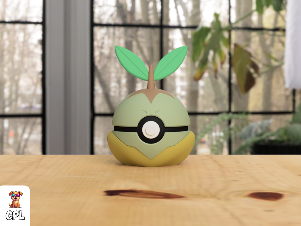 Pokebola tipo clicker - Turtwig - Pokemon