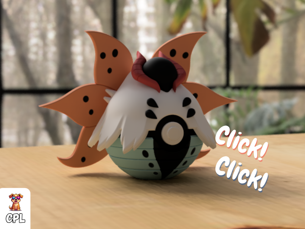 Pokebola tipo clicker - Volcarona - Pokemon